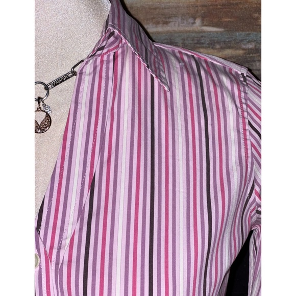 Y2K Gap stretch fitted stripe shirt - Picture 4 of 13